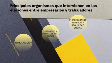 Principales Organismos Que Intervienen En Las Relaciones Entre