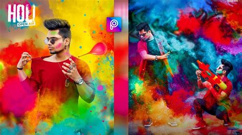 Holi Special Photo Editing Tutorial In Picsart Step By Step In Hindi