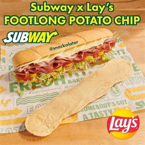 Subway X Lay S Footlong Potato Chip Where To Buy Location Timing