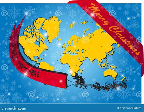 Santa Around The World Stock Vector Illustration Of Moonlight 17217075