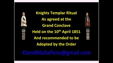 1851 Knights Templar Ritual Youtube