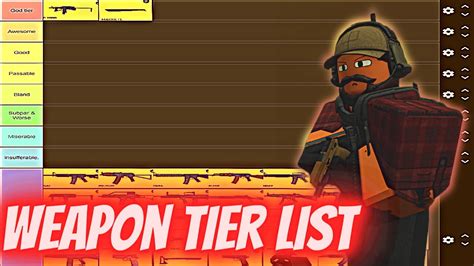 Blackhawk Rescue Mission The Ultimate Weapon Tier List Roblox