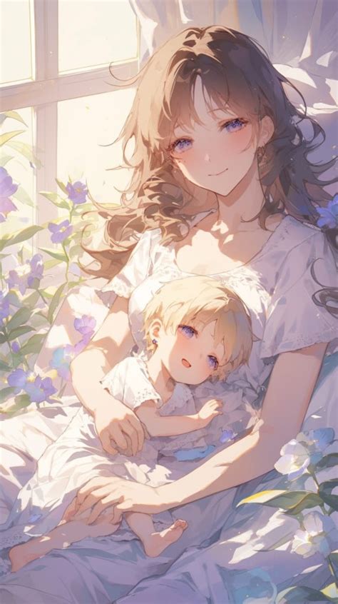 Anime Mother's Love Aesthetic Baby Daughter Son Moms (76) Wallpaper ...