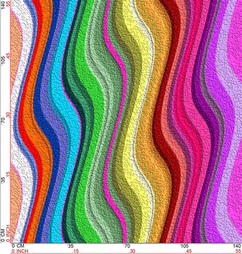 Digital Print Velvet Fabric Of Rainbow Wave Art Pattern For Etsy