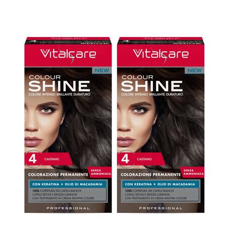 Bundle Of 2 Vitalcare Colour Shine With Keratin 4 Brown Beauty