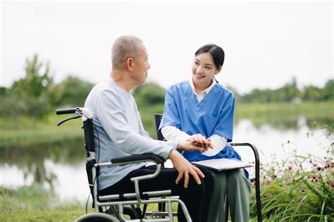 Premium Photo Elderly Asian Senior Man On Wheelchair With Asian