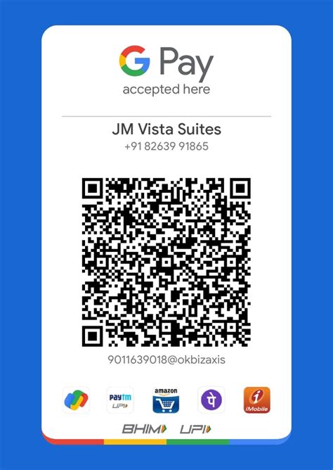 Gpay Qr Code Jm Vista Suites