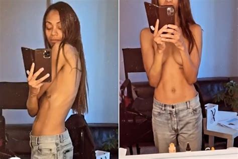 Zoe Saldaña Shares Topless Video as She Gets Tattoos Covered Work Life