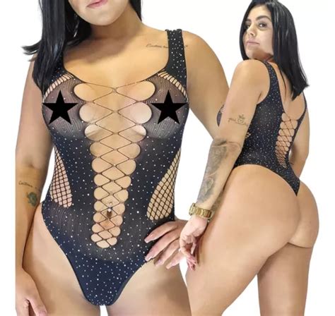 Lingerie Sexy Body Strass Brilho Arrast O Sensual Sedutora