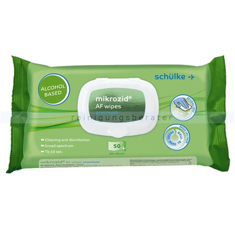 Schülke Mikrozid AF Wipes Premium 50 Tücher Softpack