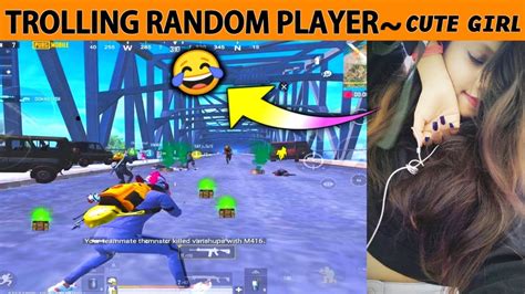 😍cute Girl Trolling Random Teammate🤭and He Fall In Love😂pubg Mobile