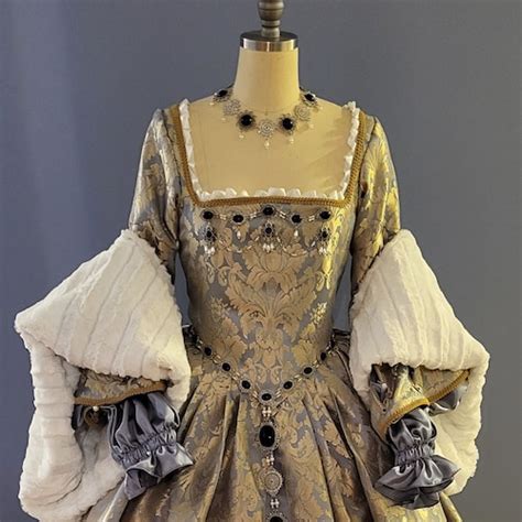 Tudor Renaissance Gown Anne Boleyn Many Colors Etsy