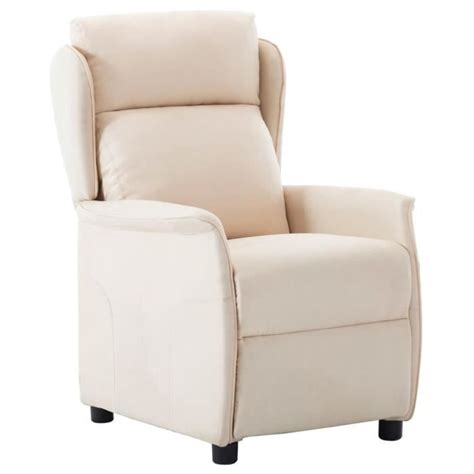 Omabeta Fauteuils Fauteuil inclinable électrique Crème Tissu