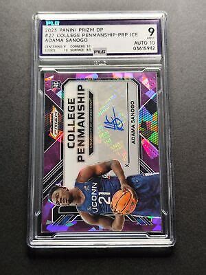 Adama Sanogo 2023 Panini Prizm DP College Penmanship Auto Ice RC 36 99