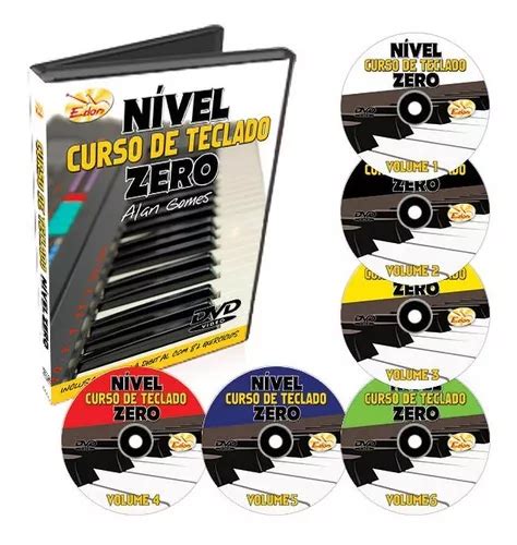 Coleção Curso De Teclado Nível Zero Iniciantes Em 6 Dvds Parcelamento