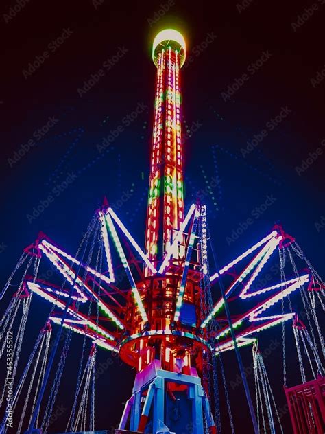 ferris wheel in night Stock Photo | Adobe Stock