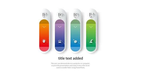 Set Of Four Different Colored Numbers Google Slides Theme And