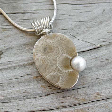 Petoskey Stone - Petoskey Stone Pendant - Petoskey Stone Jewelry - Michigan Stone - Fossil ...