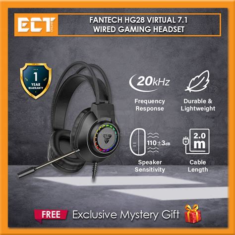 Fantech HG28 Virtual 7 1 Wired Gaming Headset Black