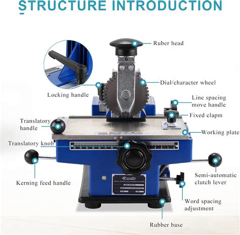 Buy Metal Nameplate Stamping Machine Semi Automatic Embosser Label