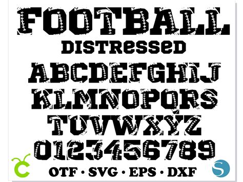 Football Distressed Svg Cricut Football Font Otf Football Inspire