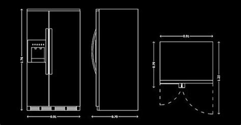 Bloques AutoCAD De Refrigeradores Neveras DWGAutoCAD