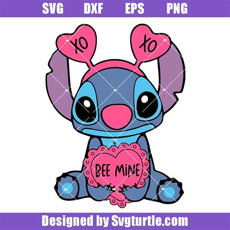 Stitch Valentine Svg Stitch Svg Lilo And Stitch Svg Love Soldamaq Py