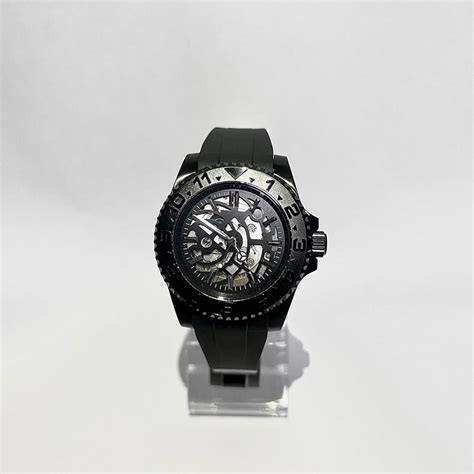 Custom All Black skeleton dial mod, Men's Fashion, Watches ...