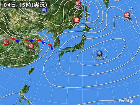 過去の実況天気図2023年05月04日 日本気象協会 Tenkijp