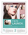 Creative Braid Hairdo Showcased In Stunning Portrait Of A Beautiful Brunette Girl Flyer Template