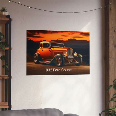 1932 Ford Coupe Vintage Car Hot Rod Art Print - Etsy