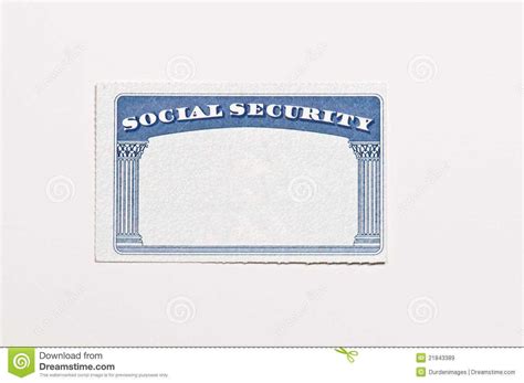 Blank Social Security Card Stock Image. Image Of Document Intended For Ss Card Template - Great ...