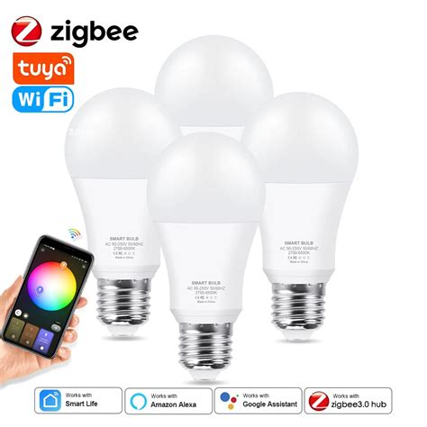 18W 15W Tuya Zigbee E27 Ar Wka Led WiFi Inteligentna Lampa Led RGB CW