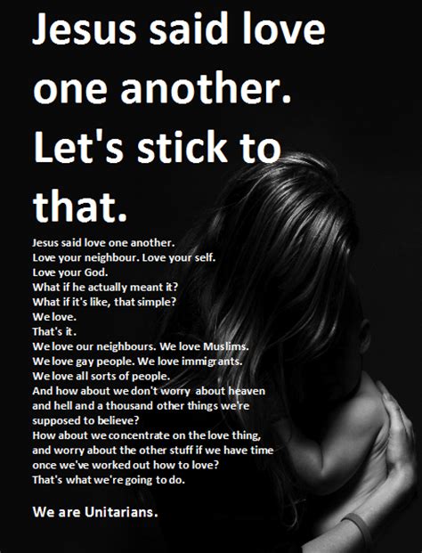 Reignite: Jesus said love one another. Let's stick to that.