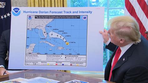 Trump Displays Altered Dorian Forecast Map Good Morning America