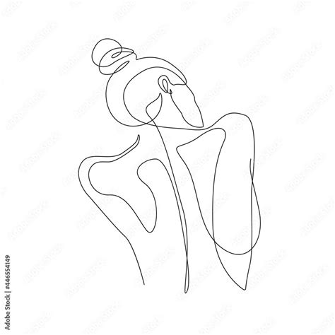 One Line Modern Nude Woman Drawing Female Body Line Art Drawing For Wall Art Print Poster