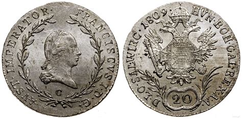20 krajcarów, 1809 C, Austria - E-aukcja - Warszawskie Centrum ...