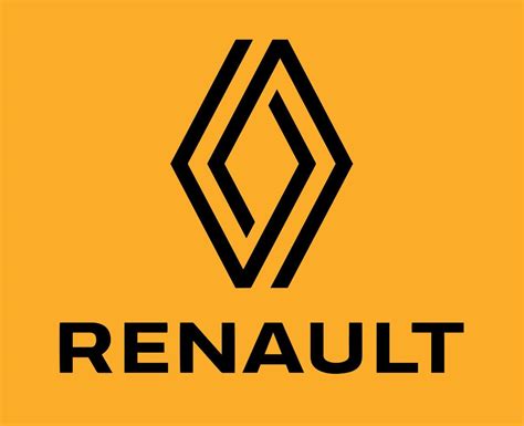 Renault Brand Logo Car Symbol With Name Black Design French Automobile