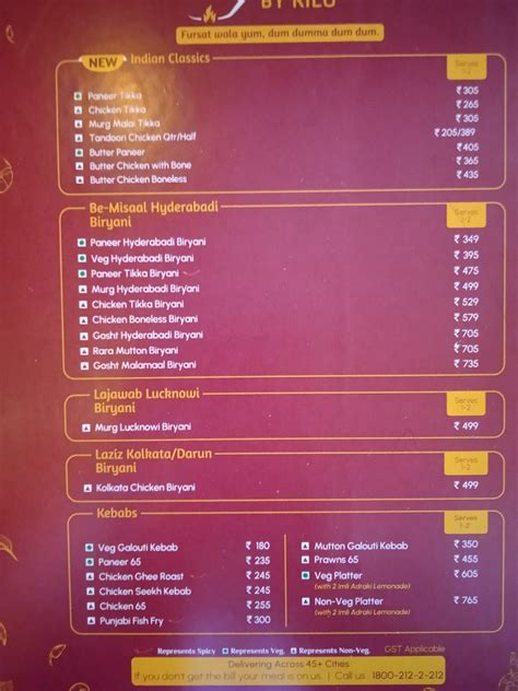 Biryani By Kilo Panchkula Menu Prices And Restaurant Reviews