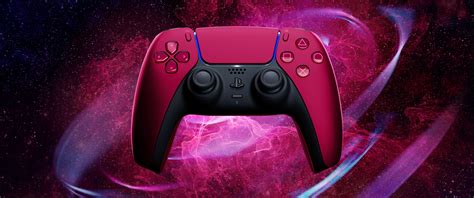 Sony PS5 DualSense Wireless Controller Cosmic Red 4K Wallpaper