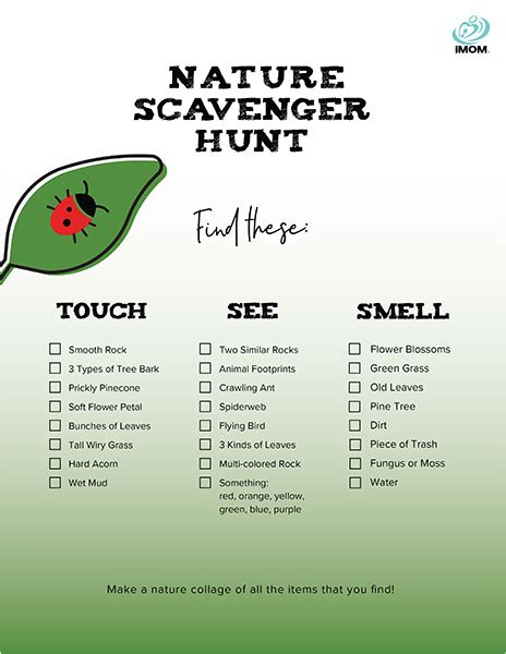 Nature Scavenger Hunt - iMom