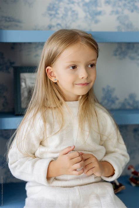 Portrait Of A Blonde Girl By Stocksy Contributor Nastia Vesna Stocksy