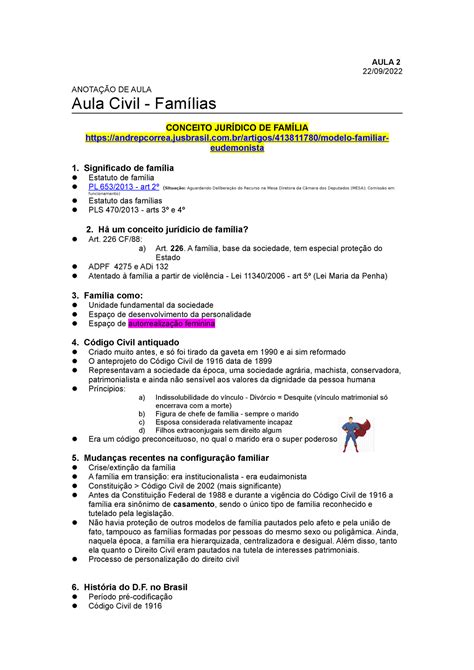 Aula Civil 22 Aula prof Lais AULA 2 22 09 ANOTAÇÃO DE AULA Aula