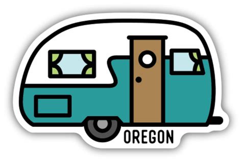 Stickers Northwest Oregon Retro Camper Vinyl Sticker 1 Ct Fred Meyer