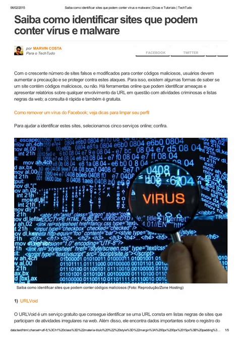 Pdf Saiba Como Identificar Sites Que Podem Conter V Rus E Malware