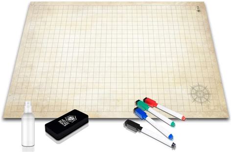 Battle Grid Game Mat Ultra Durable Polymer Material Role Playing