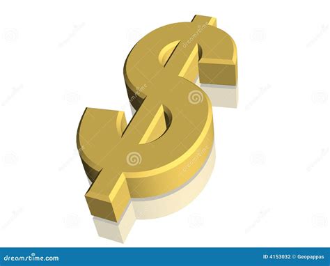 3D Símbolo Moeda Do Sinal De Dólar Ilustração Stock Ilustração de