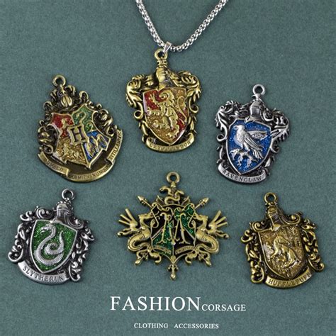 Anime Harry Potter Hogwarts Gryffindor Slytherin Collar Y Broche De