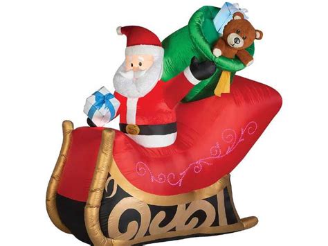 Buy Inflatable Santa Sleigh- 77", with Built-In LED Lights