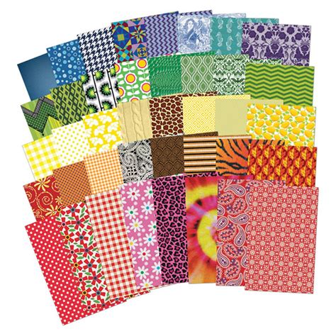 All Kinds of Fabric Design Papers, 200 Sheets - R-15289 | Roylco Inc ...